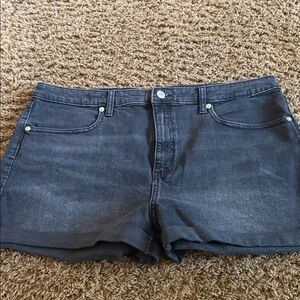 wild fable Washed Black Rolled-Hem Jean Shorts